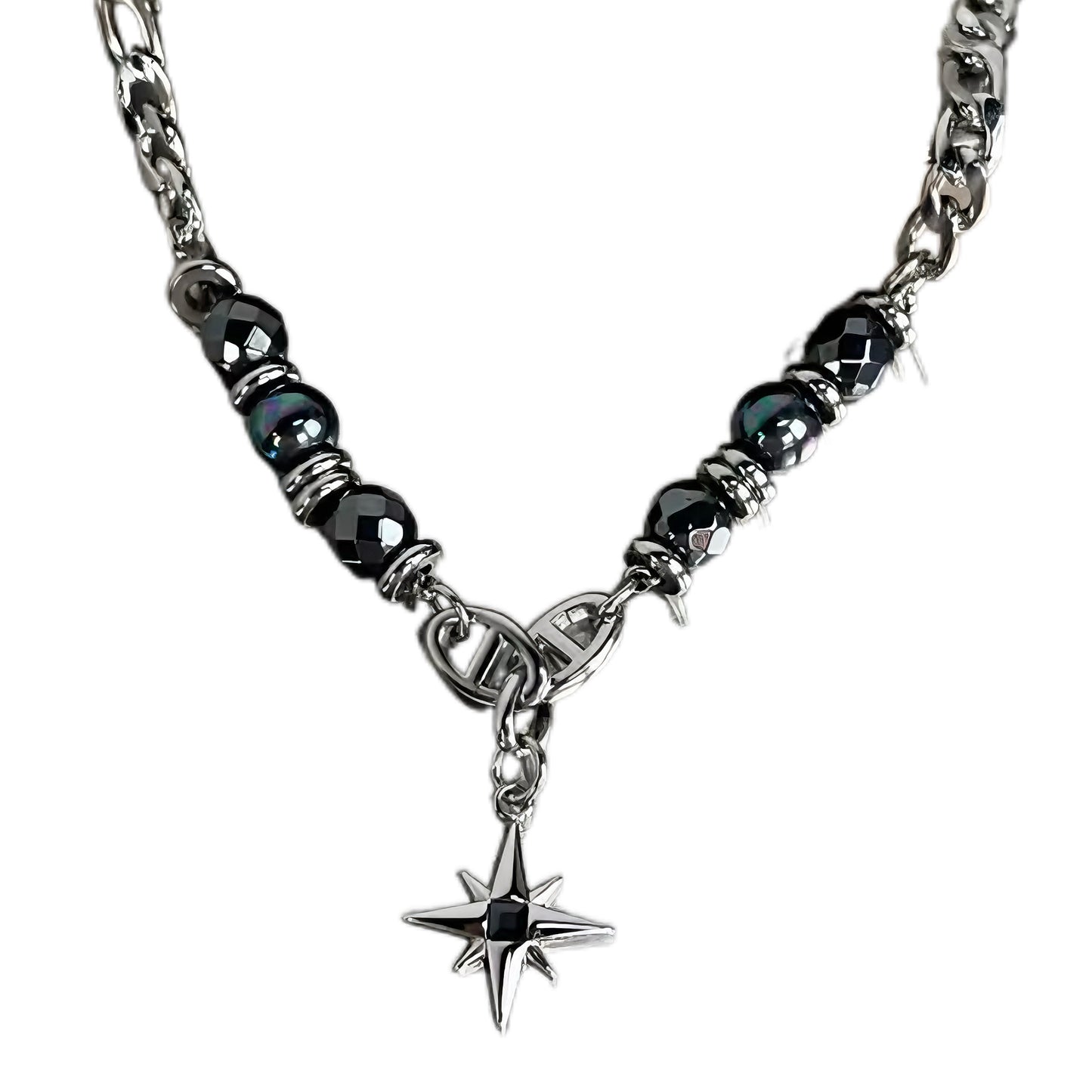 Star w/ Black Pearls Necklace