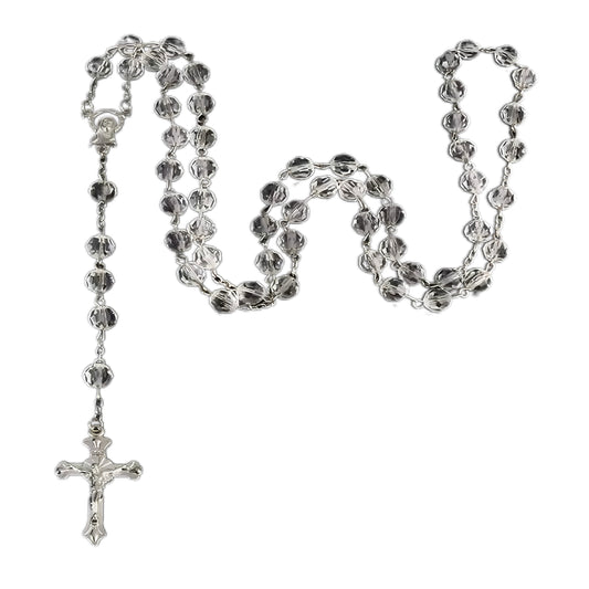 Clear Rosary Necklace